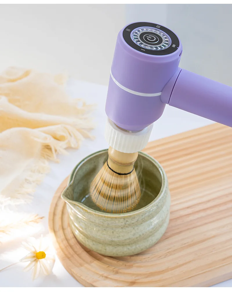 Electric Bamboo Whisk Matcha Brush 3 Gears Adjustable Quickly Whisking Matcha Tool Home DIY Tea-Making Tools Type-C Charging factory