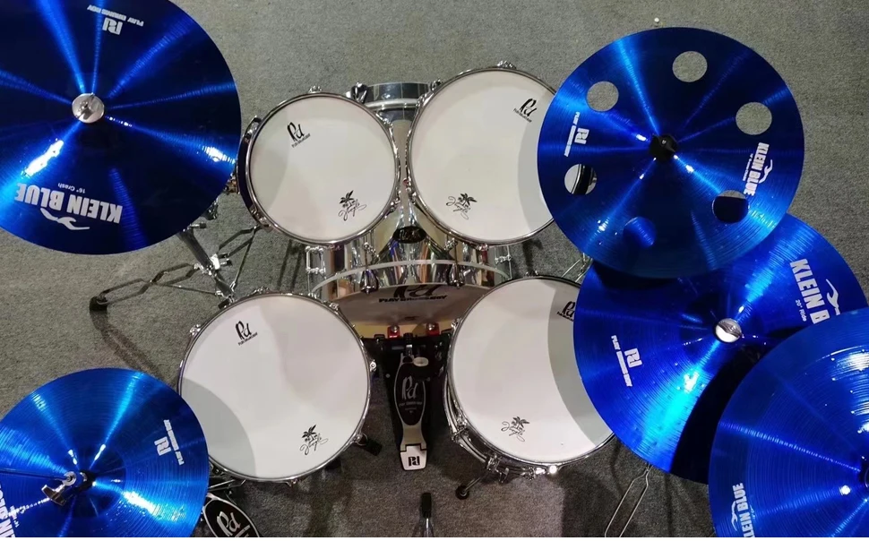 Professional 7-Piece PD Blue Cymbal Set for Drum Players