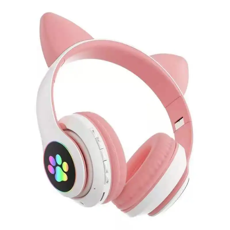 Nouveau Style Chaude Stn 28 Sans Fil Casque Chat Oreille Avec Led Lumiere Avec Microphone Pour Tous Les Telephones Pour Enfants Cadeau Buy Chat Oreille Avec Led Lumiere Casque Casque Pour Le Cadeau Nouveau
