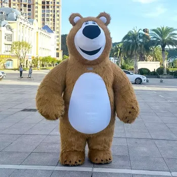 Inflatable Mar Bear Brown Bear Giant Costume Adult Walking Mascot Animal Cartoon Character Strange Costume Halloween Party