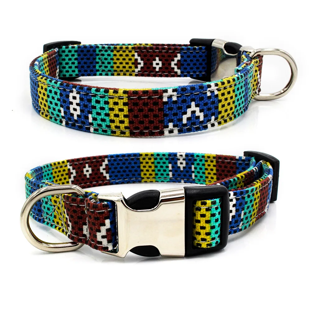 Luxury Personalized Custom Printing Logo Metal Buckle Pet Dog Collar