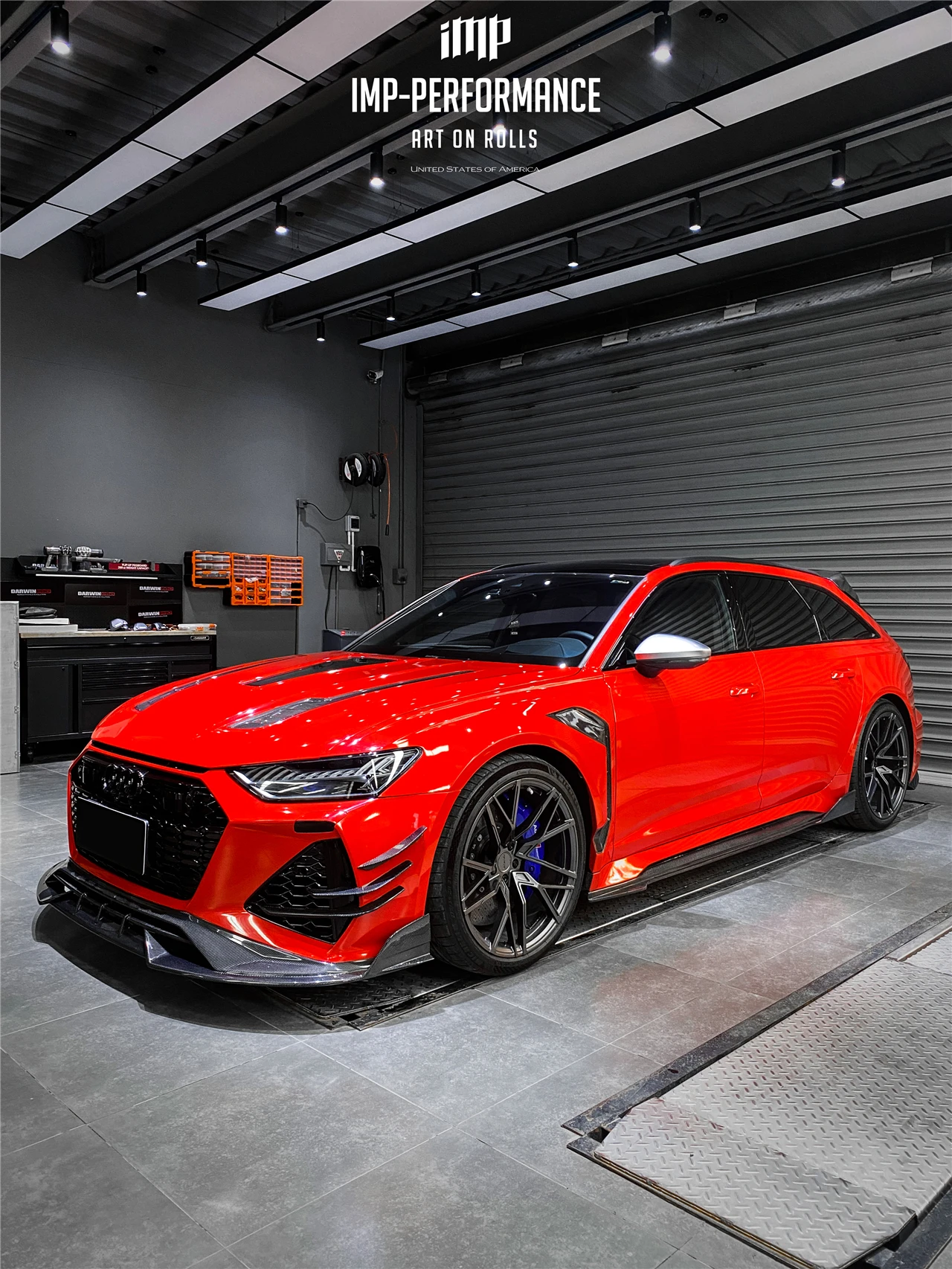 IMP performance official Carbon Fiber  For 2021-2022 Audi C8 RS6 Avant iMP Performance Front Lip(Fits OEM Front Bumper)
