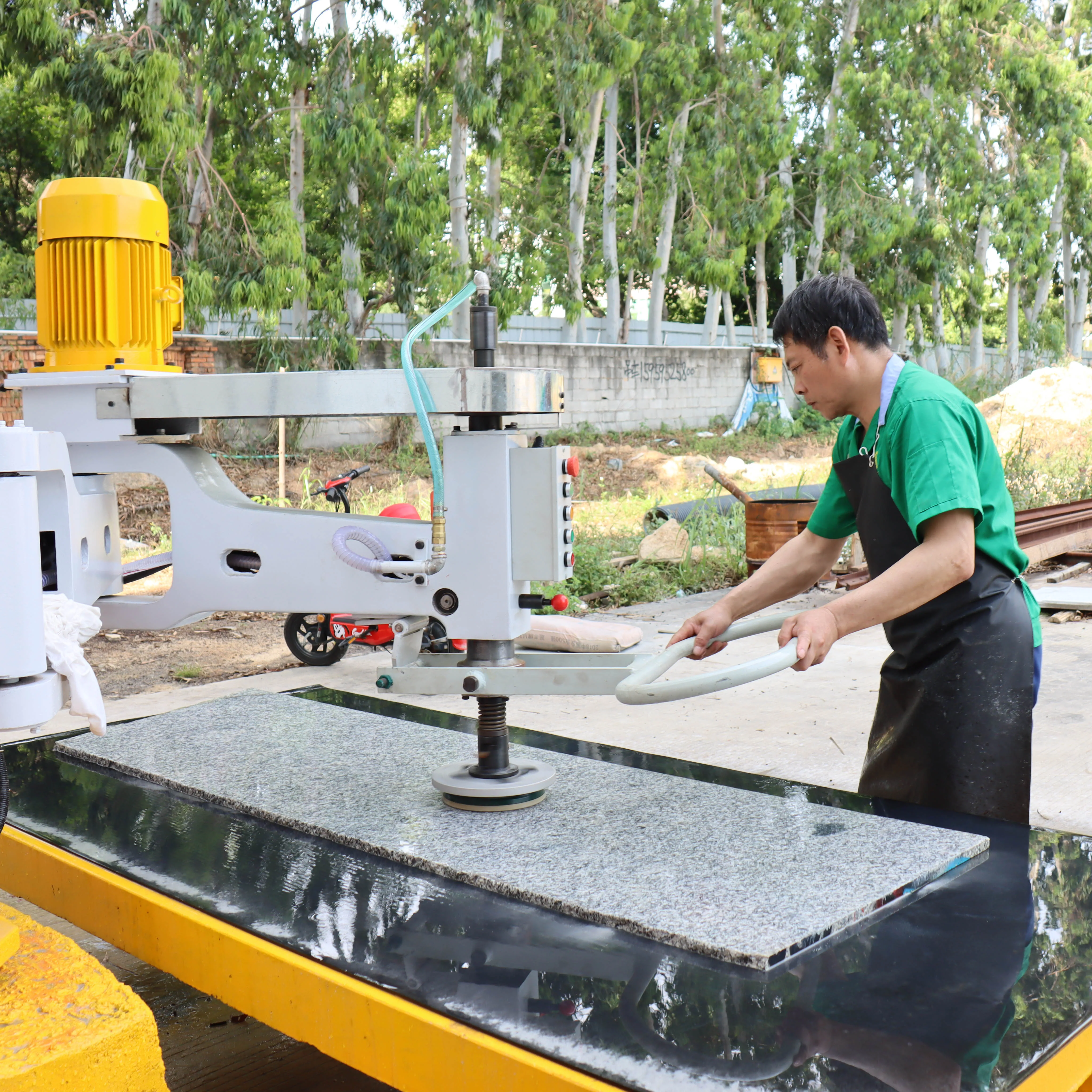 Factory Price Wanlong Ms-2600 Swing Arm Grinder Manual Hand Granite Line Slab Polishing Machine for Marble and Granite