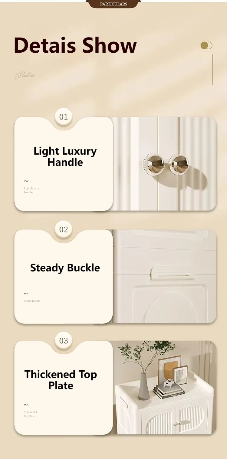 Large Capacity Simple Style PP Plastic Double Door Cabinet Rectangle Shape Foldable Movable Open Household Storage Container manufacture