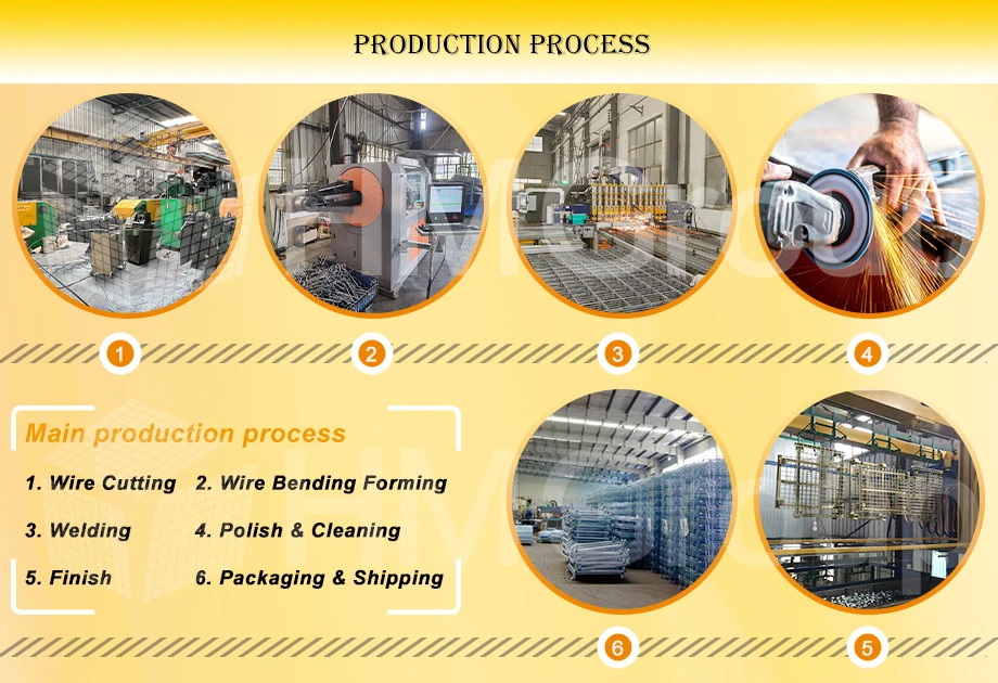 Factory Direct Stacking Zinc Plated Foldable Metal Wire Storage Roll Box Pallets