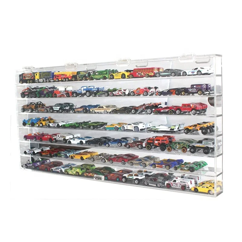 wall mounted transparent acrylic 1/64 diecast