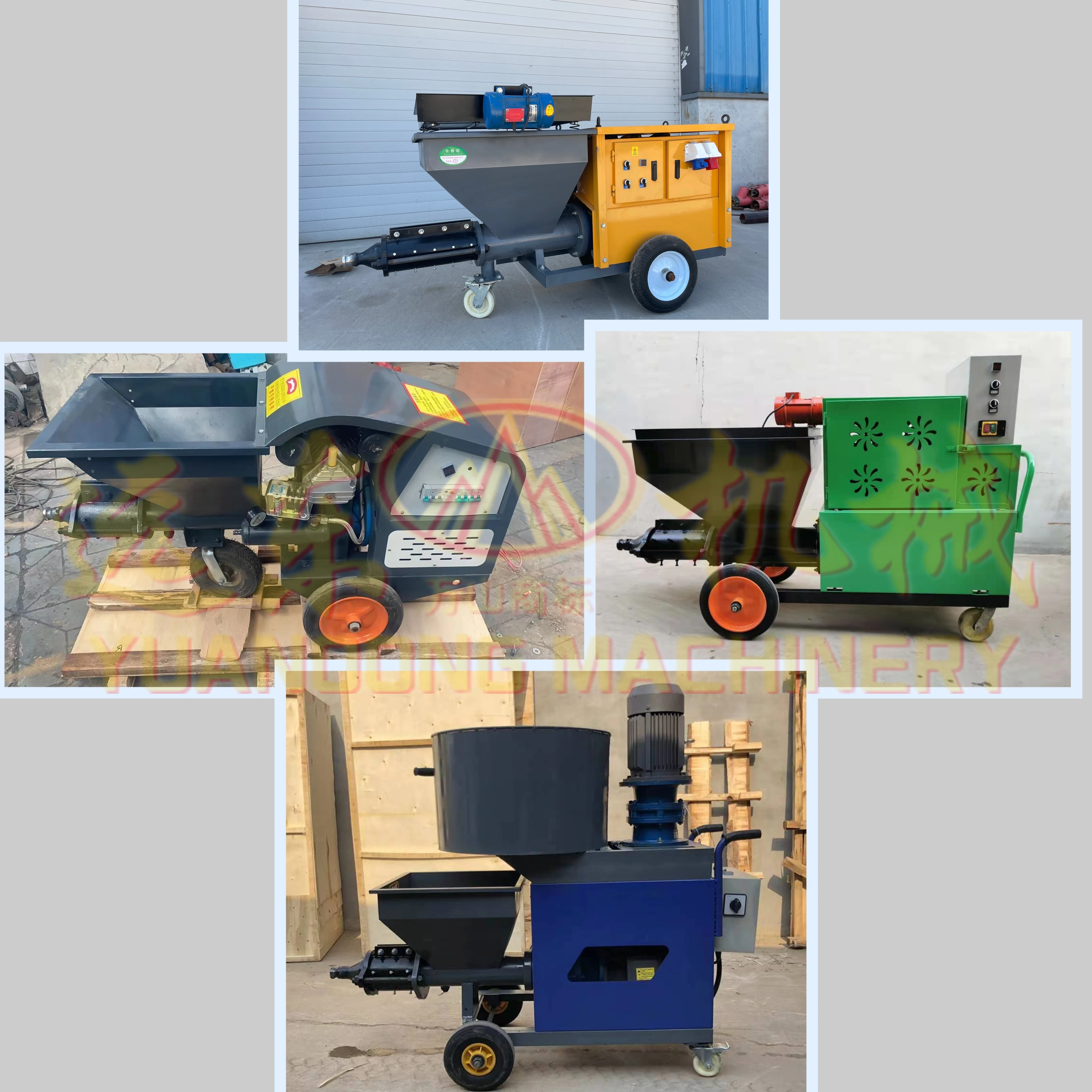High Output Concrete Mortar Spray Machine Diesel Cement Mortar Spraying Plaster Large Discharge Machine