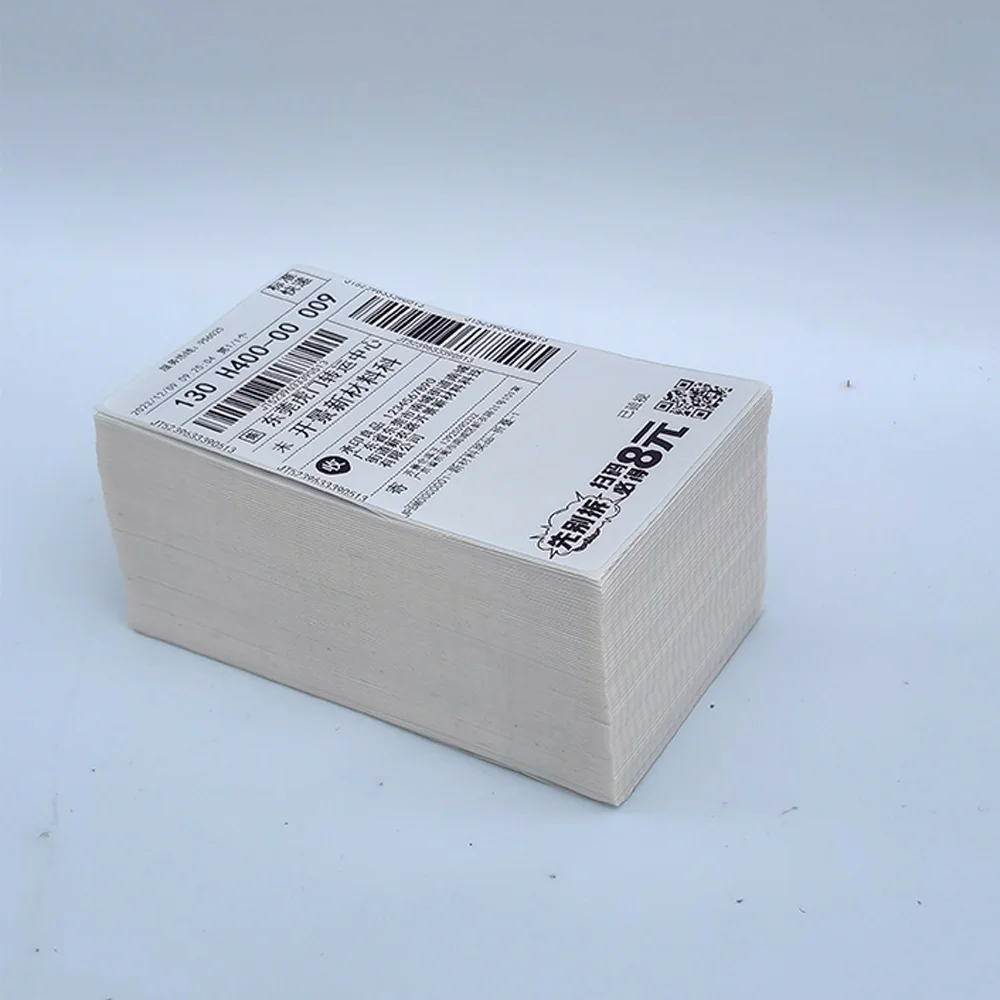 Custom Labels 3x5 Thermal Waybill Sticker Strong Glue White India 75x125 Shipping Label for Thermal Label Printer details