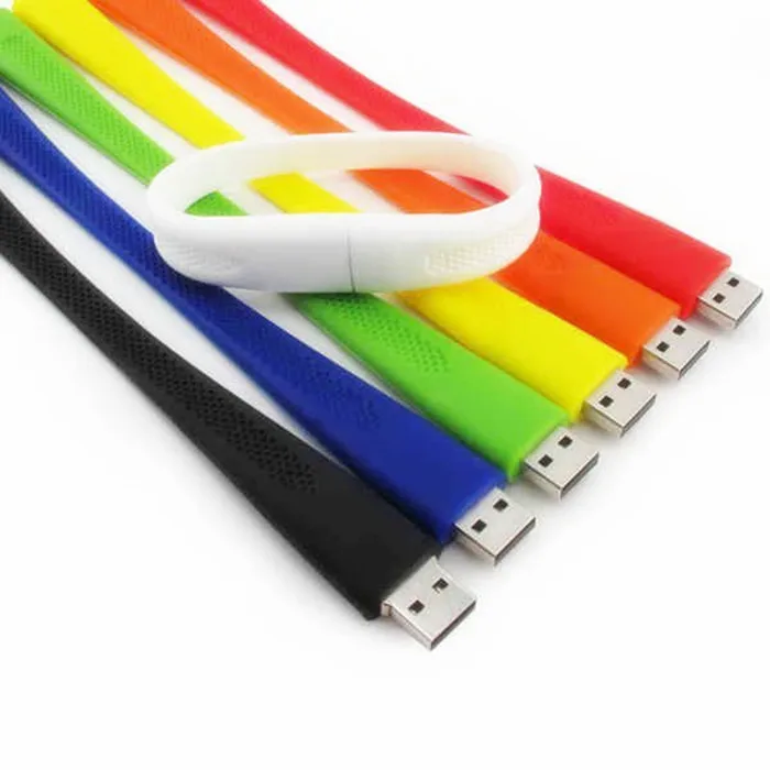Soft rubber wristband USB memory stick Silicone bracelet USB Flash Drives novelty promotional gifts pen drive - ANKUX.COM