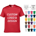 Custom T Shirt Tshirt Short Sleeve Soft Custom Tshirt 100% Cotton Custom Printing Men T Shirt