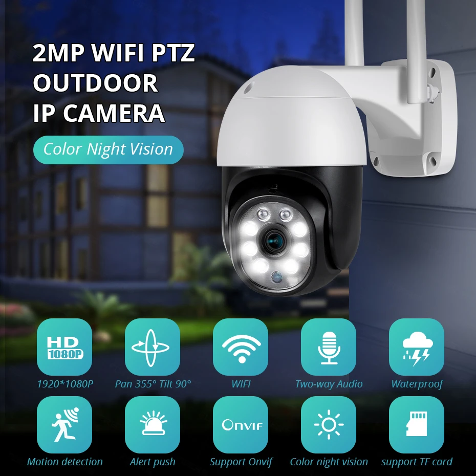Tuya Smart Life HD 1080P IP66 Outdoor Security Surveillance Camera Wireless  PTZ WiFi IP Smart Camera - China Outdoor IP Camera, Waterproof IP Camera