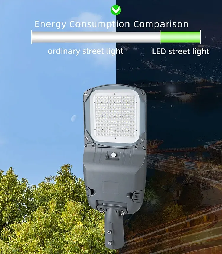 Outdoor Photocell Sensor Parking Lots Street Lighting 50w 100w 150w 200w Ac Led Street Light