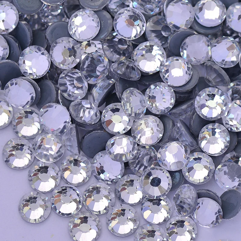 144pcs/lot SS40(8mm) Clear Crystal Flat Back Brilliant Round Rhinestones  Glass Stones Glitter Gems (SS40, Clear)