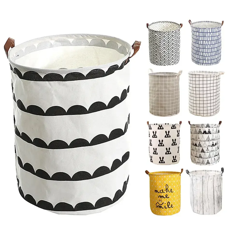 Wholesale Fabric Foldable Waterproof Children's Cartoon Dirty Clothes Hamper Collapsible Laundry Storage Basket