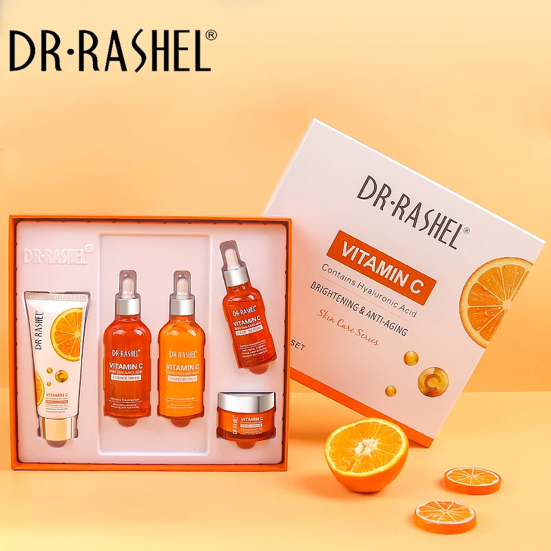 Hot sale DR RASHEL Vitamin C brightens whitening brightening anti-aging skin care set
