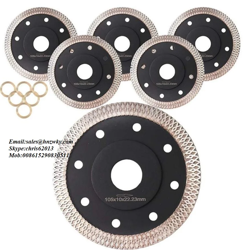 5PCS Lame De Scie Multifonctionnelle, OD100mm ID20mm Diamant Ultra-Mince Lame De Scie Meuleuse D'Angle Disque De Coupe Pour Verre Bois Marbre PVC