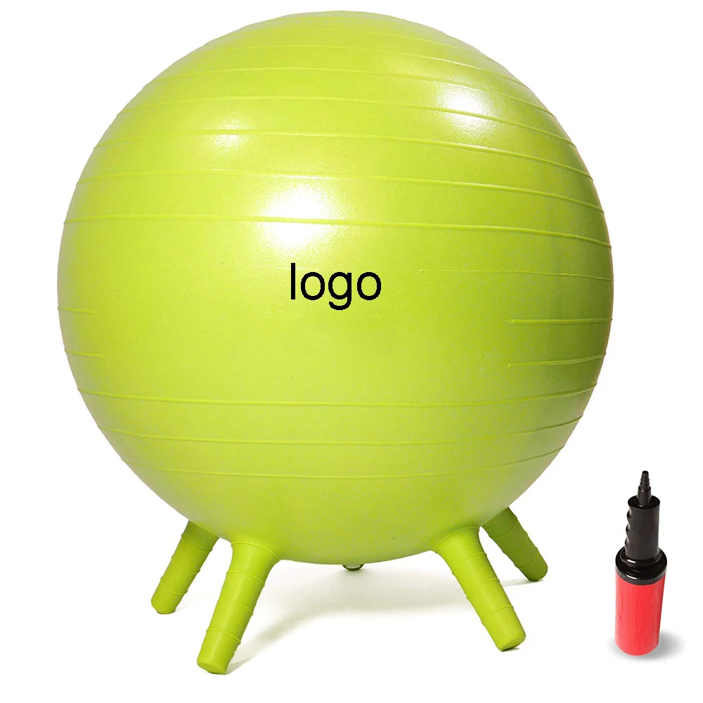 Anti Burst Stability Ball with Feet 45cm Yoga Ball Bigger Fitness Exercise Stability Balance Ball Chair