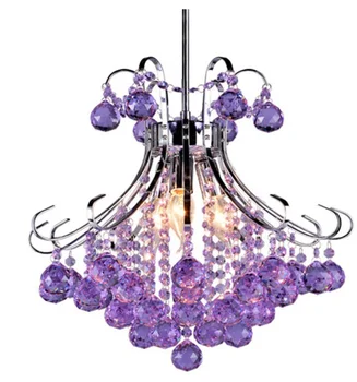 Postmodern luxury chandelier dining room chandelier high quality purple crystal chandelier for dining room bedroom living room