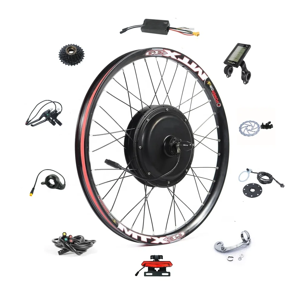 Electric Bike Bicycle Kit 48V 52v 1500W Electric Bike Conversion Kit Ebike  Conversion Kit With Battery