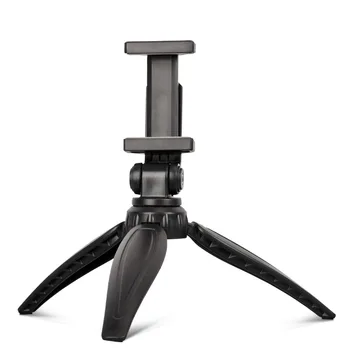 QZSD Q166I Mini Desk Mobile Phone Tripod Stand With Mobile Phone Clip Max Height 240MM detail image