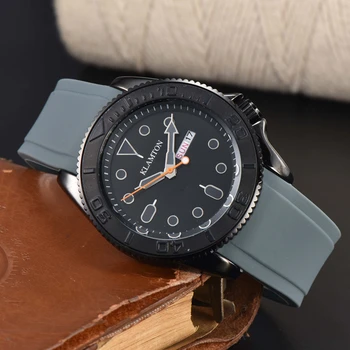 High Quality Men's Sports Quartz Watch with Calendar Rubber Belt Strap Good Quality Quartz Watch for Men