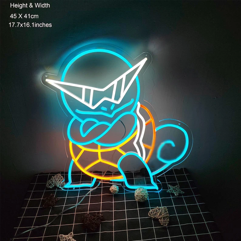 product neon sign led light custom decoration hand crafted wall hangings home decor decor pikachu  gengar squirtle bulbasaur charizard-4