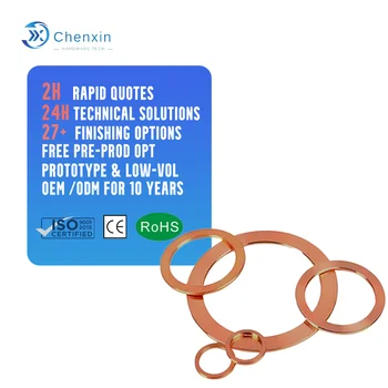 Seal Ring for Knife Edge Flanges CNC Machining CF Round Oxygen-Free Copper Gasket High Precision Custom Products Metal Alloys