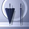 ด้ามจับหนังสีน้ำเงินเข้มแบบอัตโนมัติ 16 กระดูก-ไม่มีฝาปิด