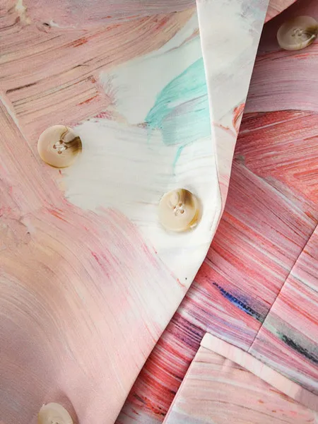 Модный женский красочный двубортный Блейзер WT2766 с длинным рукавом, шикарный пиджак в Корейском стиле