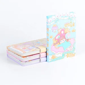 Popular Custom Cute Colorful Notebook Student Children Eye-friendly Notebook Girls Creative Clasp Notepad