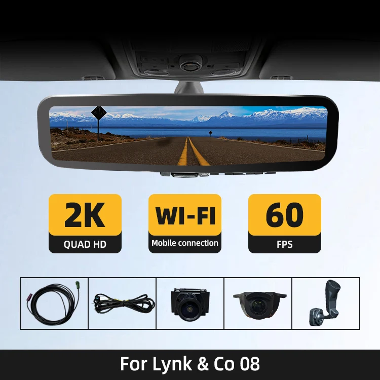 WEMAER 2K+1080P Streaming Rear View Mirror Camera AI BSD 9.2