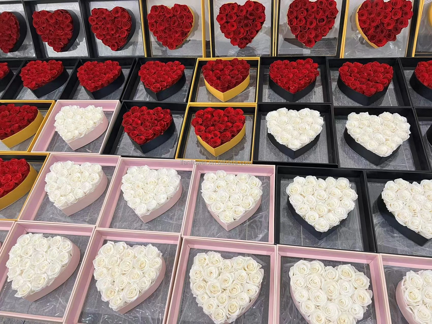 Japan Factory Ifan Flower Preserved Real Rose Flower In Glass Dome Best