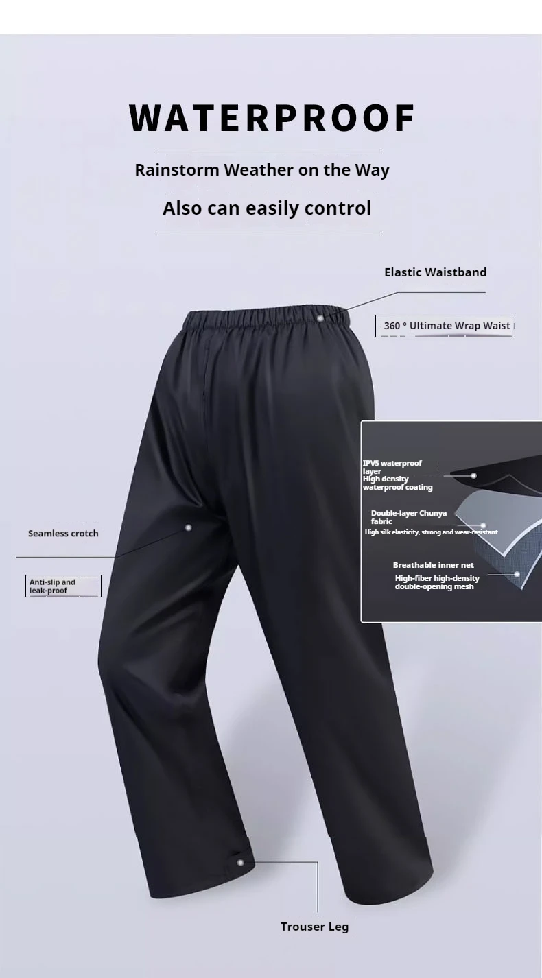 Outdoor Waterproof Motorcycle Riding Clothing  Adult Raincoat Durable Windproof Reusable Rainproof Jacket Pants Racing Suit Set