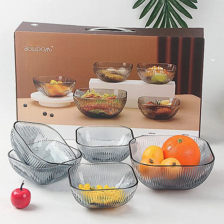 Wholesale 2023 High Quality Cheapest glassware Set 1pcs Dessert Salad Bowl Water Cup Cooking