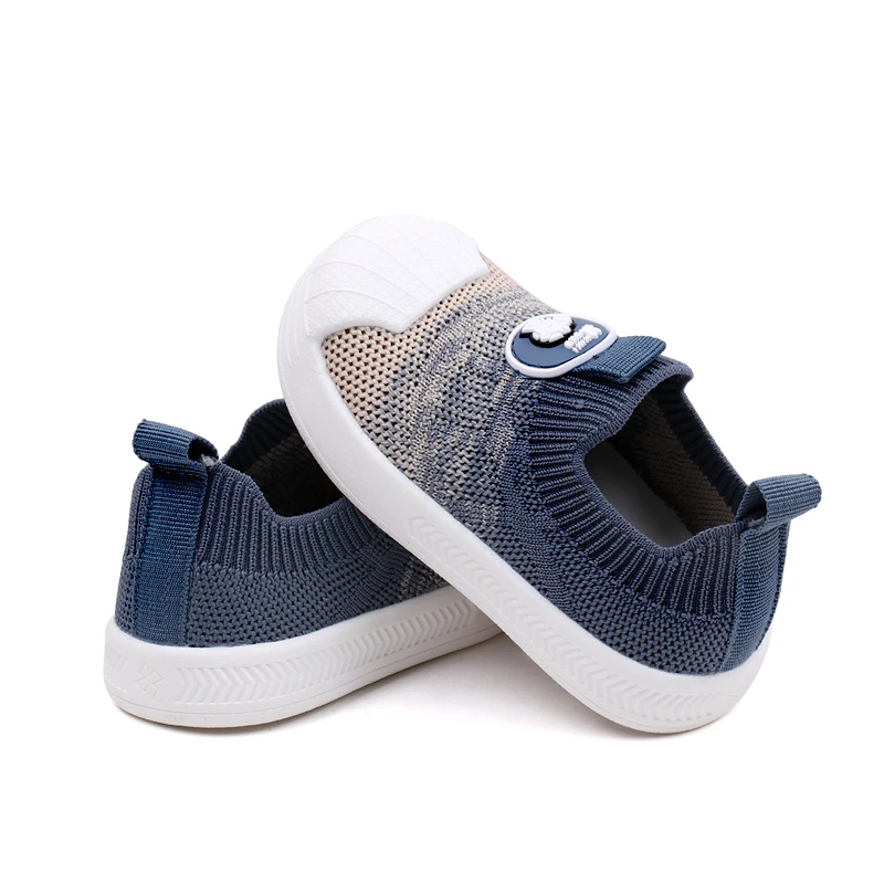 Spring and Autumn Knitted Shell Head Matching Mesh Breathable Baby Walking Shoes factory