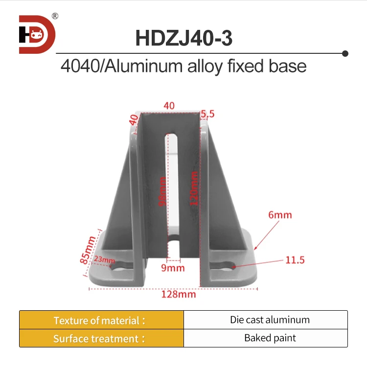 4040 4080 6262 8080 Extruded Aluminum Profile Foot Conveyor Belt Flexible Foot Fence Protective Fence Support factory
