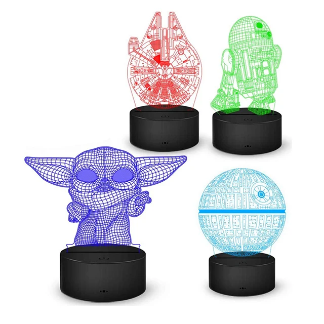 3D Illusion Baby Yoda Decor Remote