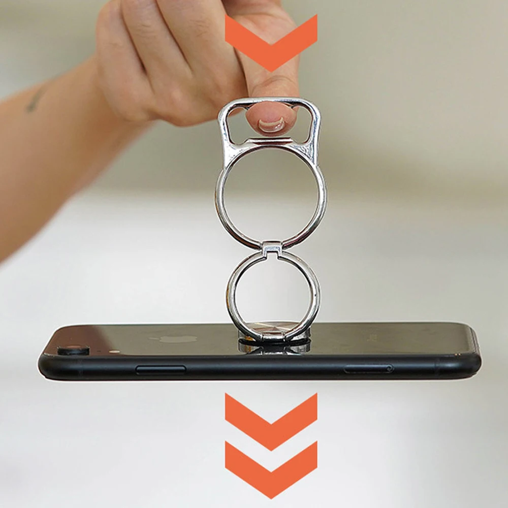Detachable Metal Phone Grip Stand Finger Kickstand, 360 Degree Rotation  Available Phone Holder for Hand and Phone Ring Holder