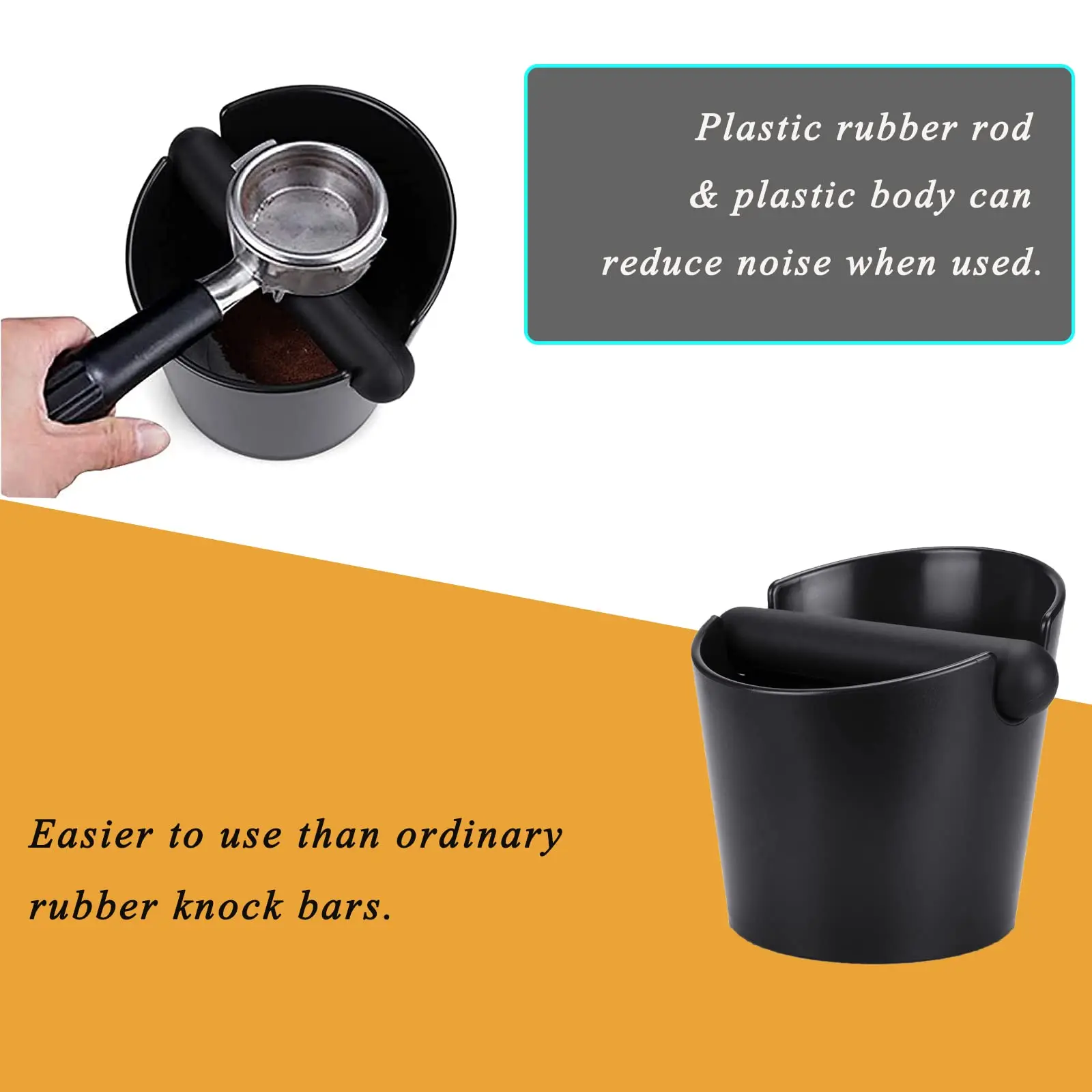 Ударопоглощающая круглая коробка для кофе мусорная корзина эспрессо 4 8 дюймов стука со съемной штангой и нескользящей основой