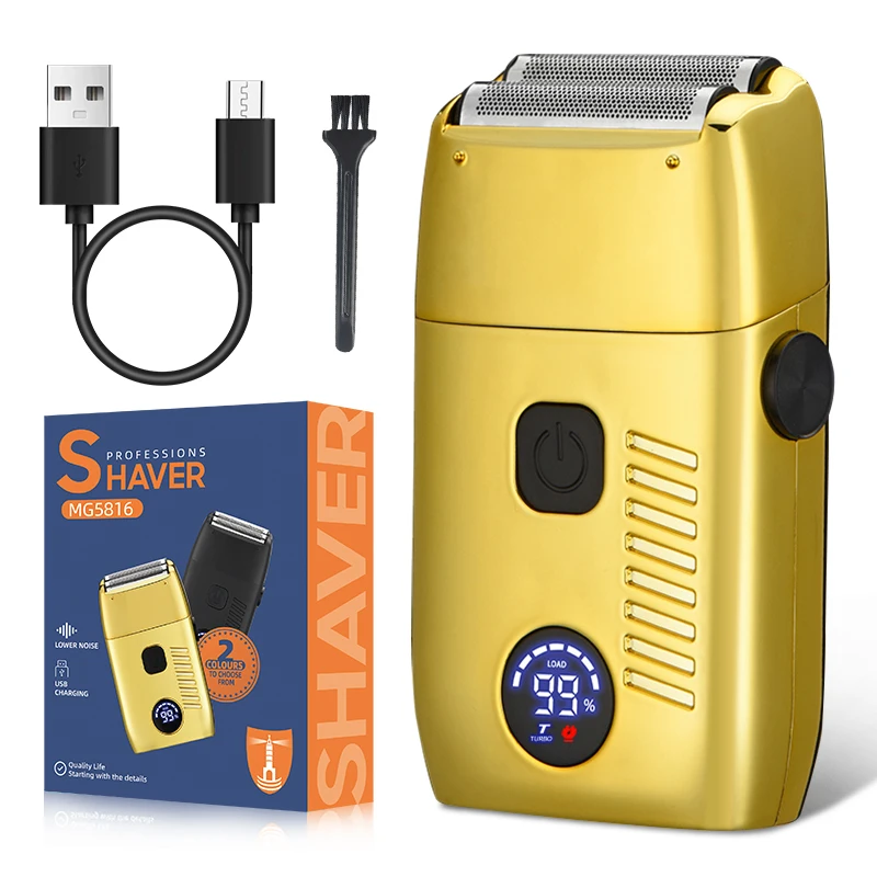 휴대용 전기 면도기, 남성용 왕복식 면도 블레이드, USB 충전 기능, 가정, RV 또는 호텔에서 사용 가능