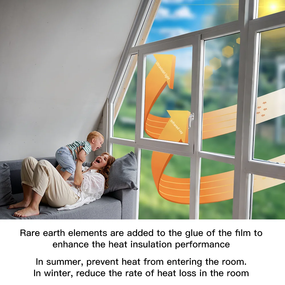 Sun Blocking UV Window Film for Home Nano Ceramic 70% VLT 92% IRR 99% UVR Explosion - Proof Solar Glass Window Film