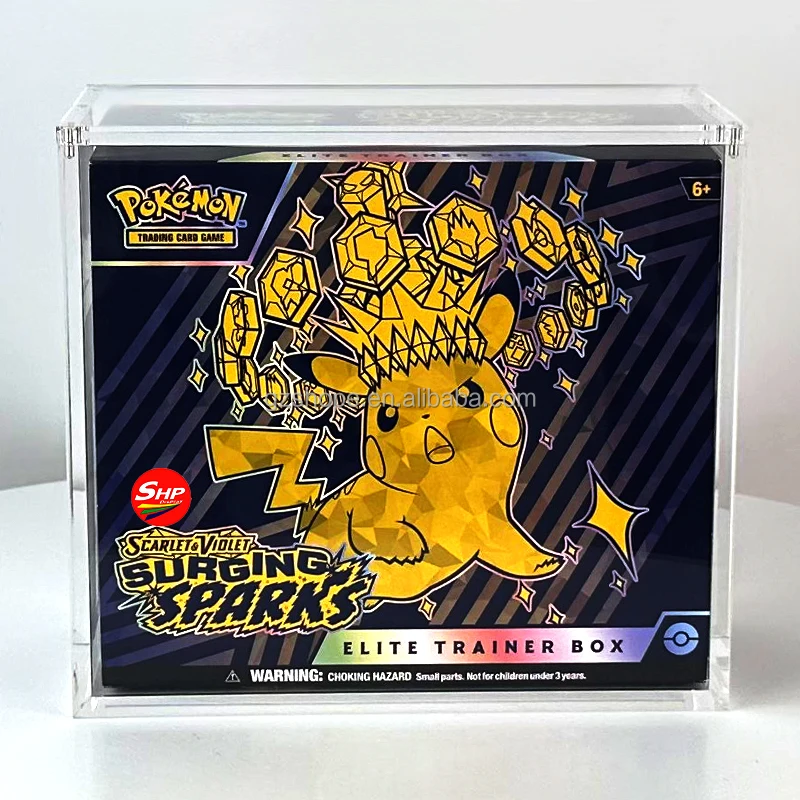 SHP Best Sellers Acrylic Pokemon ETB Shining Fates Elite Trainer Box Pokemon Cards for ETB Protection Display Case SHP Best Sellers Acrylic Pokemon ETB Shining Fates Elite Trainer Box Pokemon Cards for ETB Protection Display Case