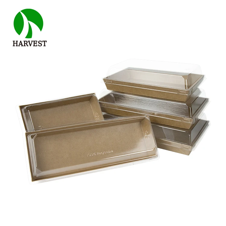 Disposable Compostable Biodegradable Craft Paper Container With Liner