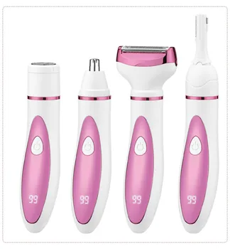 4 In 1 One Blade Electric Lady Shaver Hair Removal Women's Face Body portable Nose Hair Trimmer
