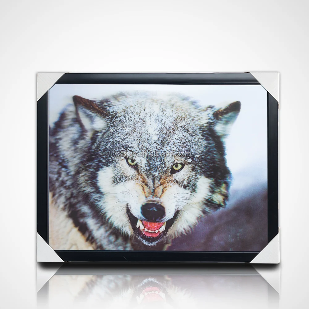 Factory Direct Wholesale Customized 3d Picture Posters Wolf