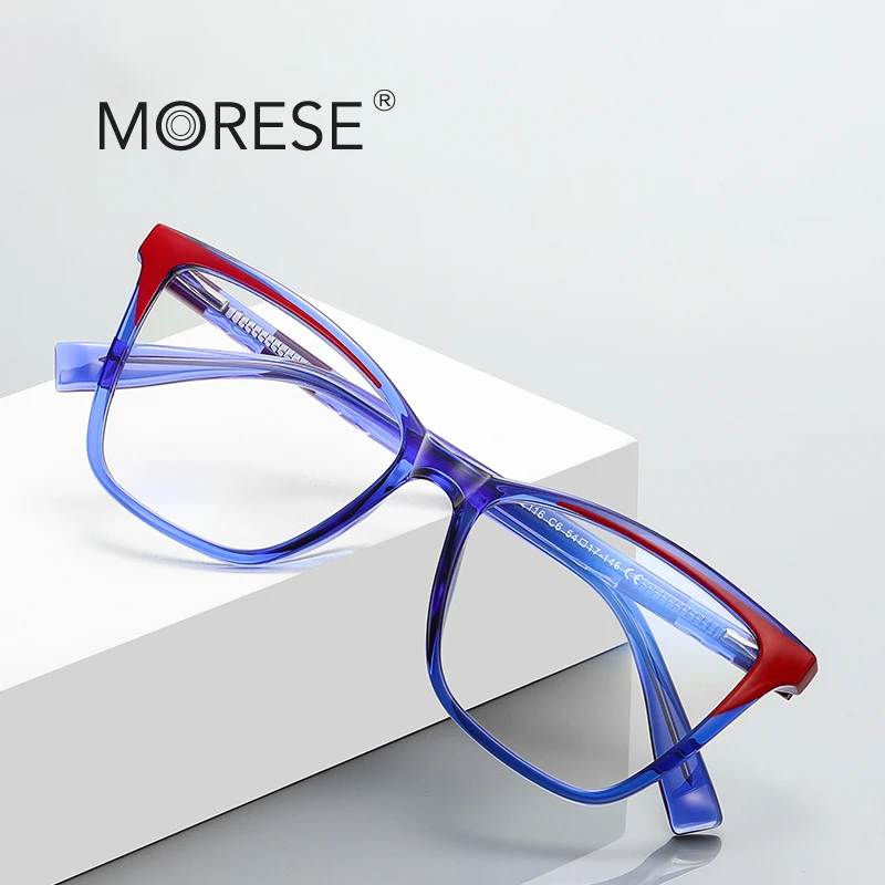 MORESE in Stock 2116 Large Frame Women Eyeglasses CP Propionic Acid Eyeglasses Frames