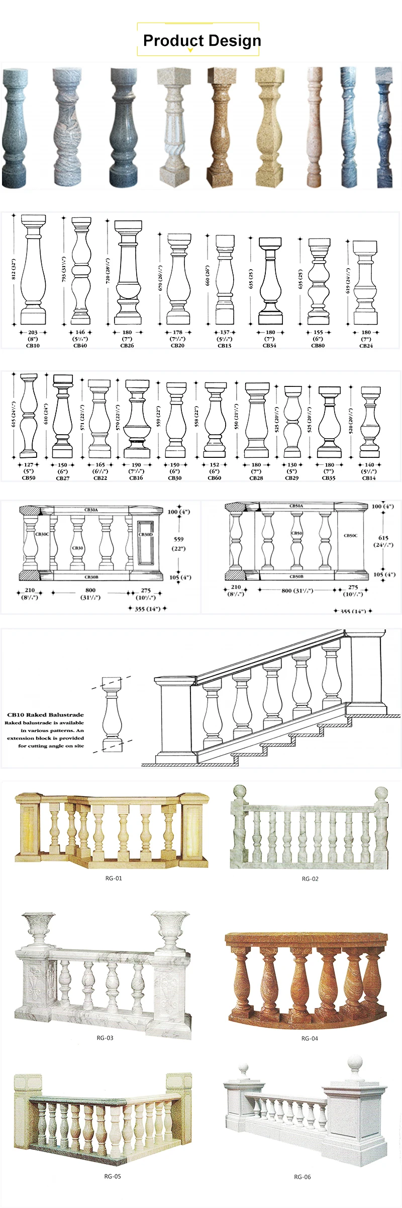 product reasonable price promotional white marble stone baluster railing for indoor and outdoor decoration-9