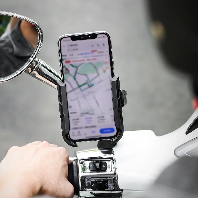 מחזיק טלפון לאופניים SMNU אוניברסלי ללא החלקה עם סיבוב של 360 מעלות, תומך ק Clamp להתקנה על כבש הידיות לאופניים, מתאים לטלפונים חכמים