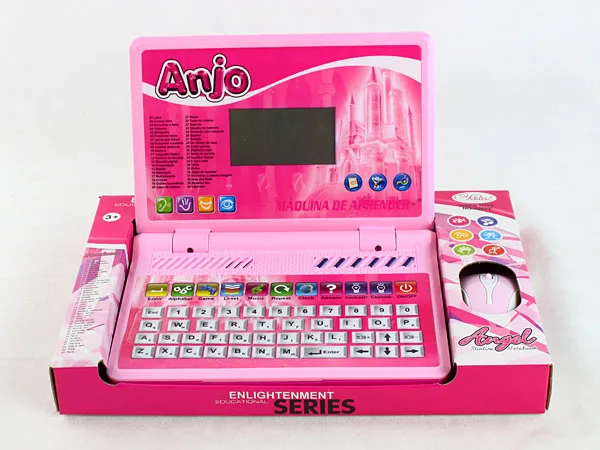 Детский ноутбук, обучающая машина на английском языке, Обучающие игрушки, игрушечный компьютер