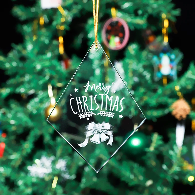 product xqgj 005 laser engraved crystal home christmas decorations pendant funny christmas tree hanging ornaments-35